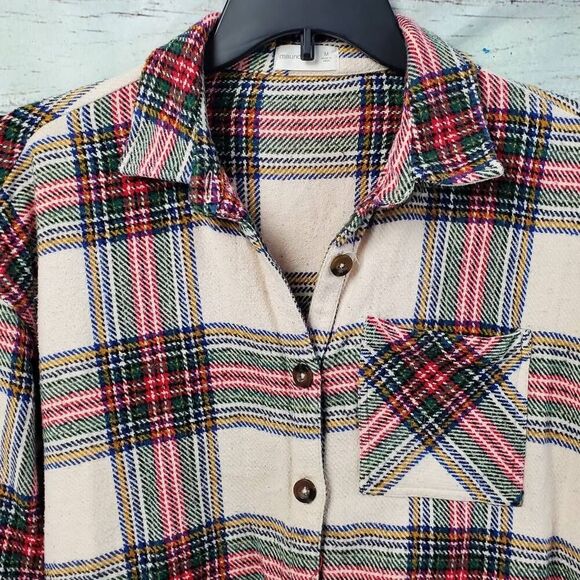 Maurices Women’s Medium Button Down Flannel Shirt Multicolor Plaid 100% Cotton C - Picture 7 of 9